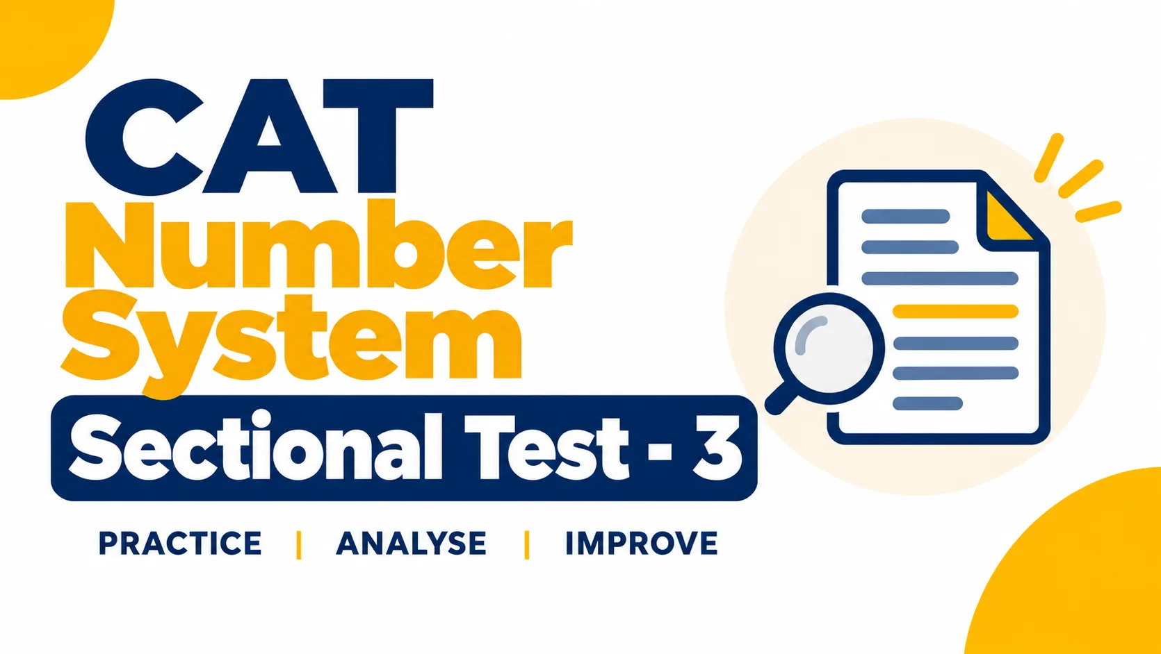 CAT Number System Sectional Test - 3