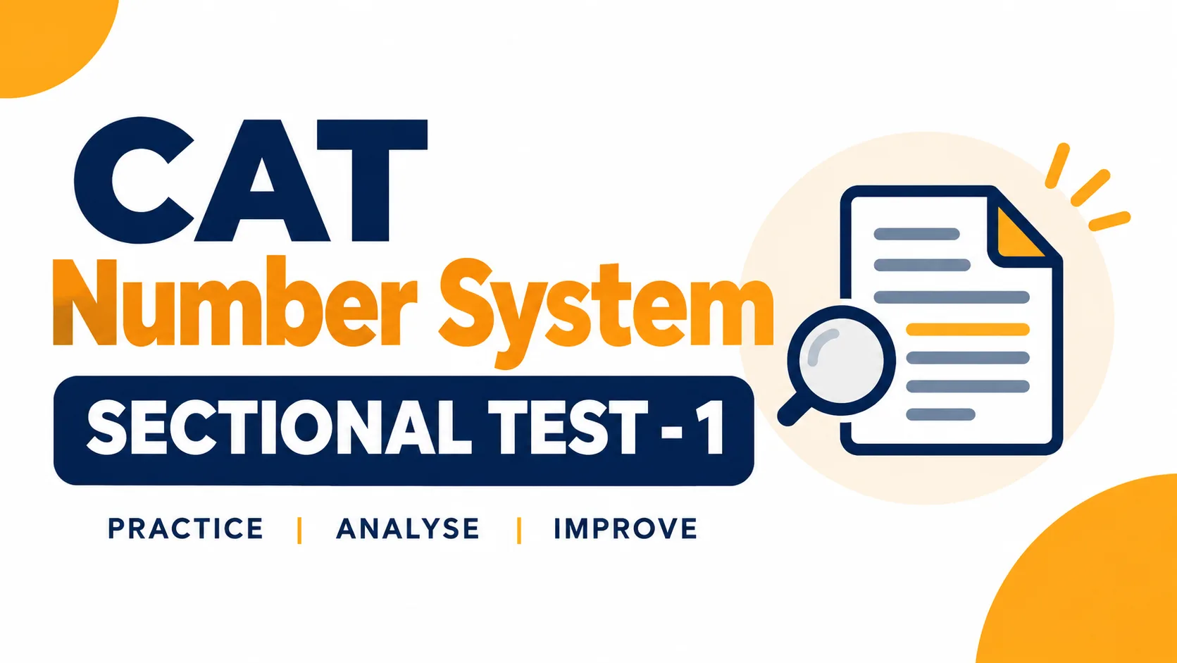 CAT Number System Sectional Test - 1