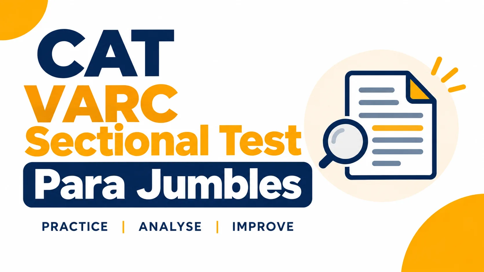 CAT VARC Sectional Test - Para Jumbles