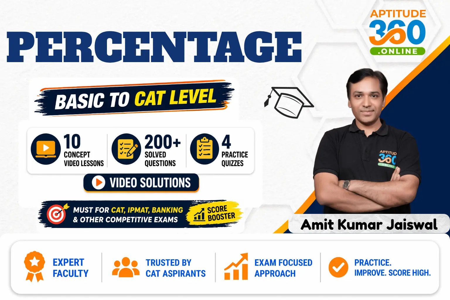 Percentage for CAT & Other Management Entrance Exams