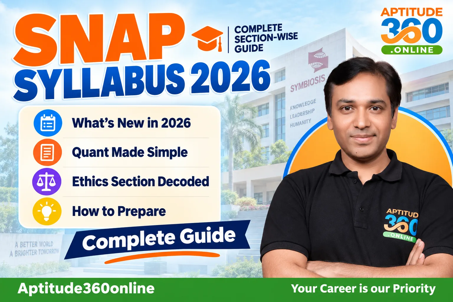 SNAP Syllabus 2026: Complete Section-Wise Topics, Weightage & Preparation Guide