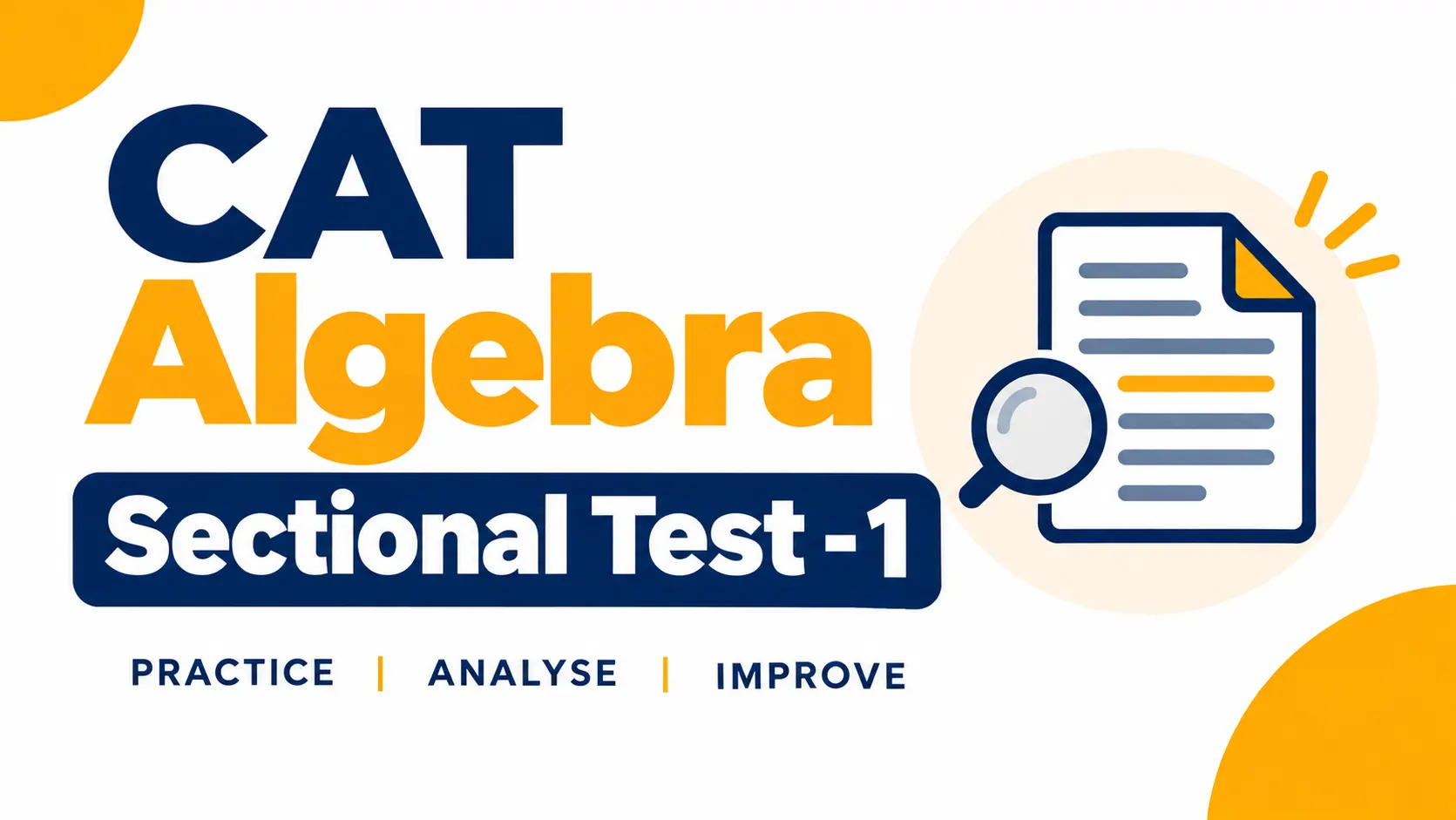CAT Algebra Sectional Test - 1